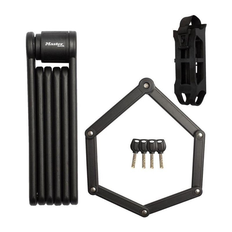 Antivol Vélo Pliable - MASTER LOCK - 8335EURDPRO - Acier Trempé, 4 C Antivol Vélo Pliable - MASTER LOCK - 8335EURDPRO - Acier Trempé, 4 C