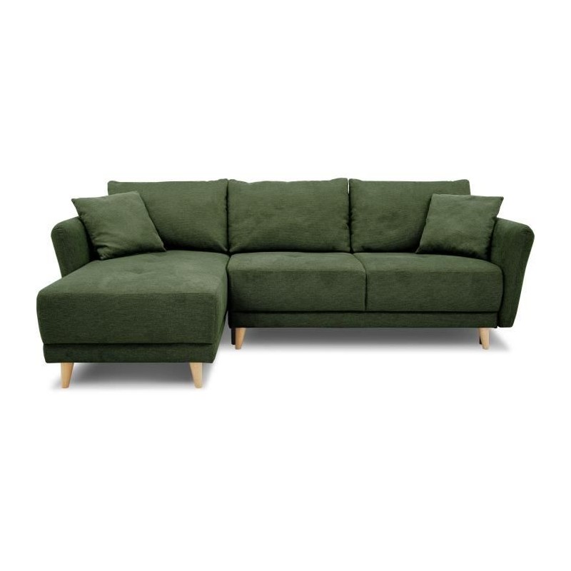 Canapé d'angle convertible réversible 3-4 places CLAUDIUS - Tissu Ve Canapé d'angle convertible réversible 3-4 places CLAUDIUS - Tissu Ve