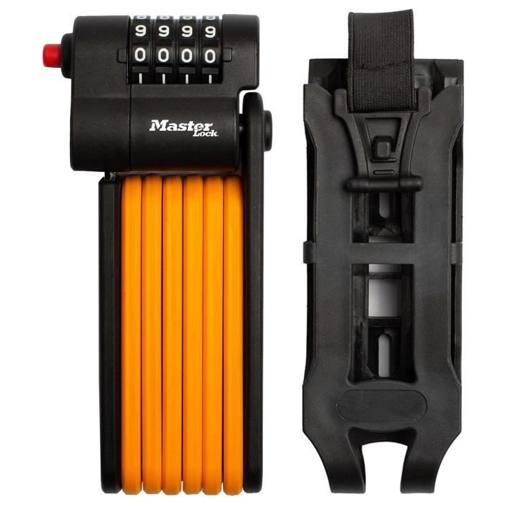 Antivol Vélo a Code - MASTER LOCK - 8336EURDPRO - Acier Trempé, Combinaison Programmable, Support Inclus Antivol Vélo a Code - MASTER LOCK - 8336EURDPRO - Acier Trempé, Combinaison Programmable, Support Inclus
