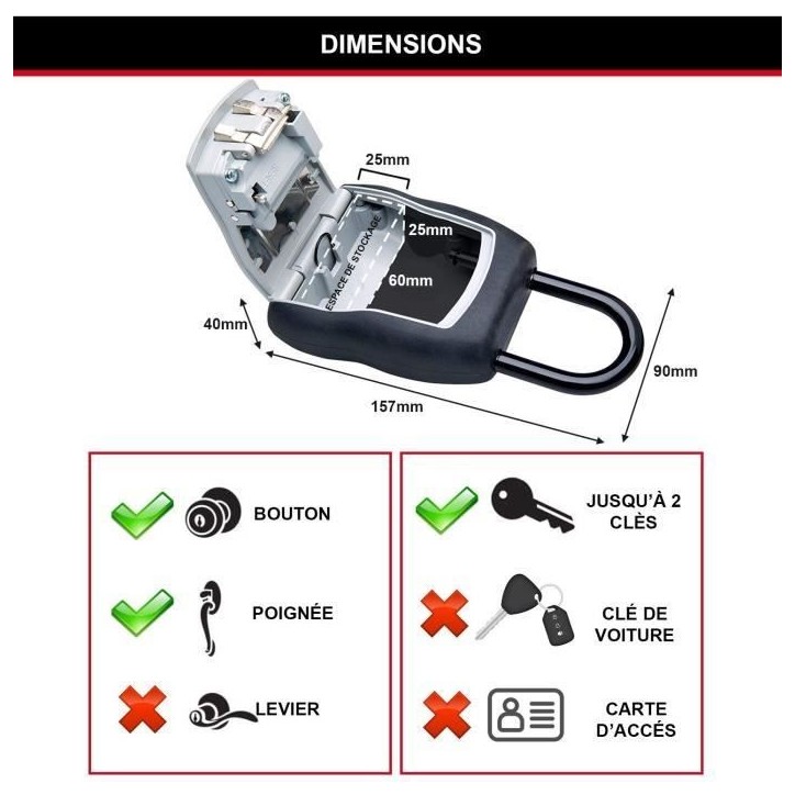 Boite a clés sécurisée - MASTER LOCK - 5400EURD - Format M - Avec anse - Select Access Partagez vos clés en toute sécurité Boite a clés sécurisée - MASTER LOCK - 5400EURD - Format M - Avec anse - Select Access Partagez vos clés en toute sécurité