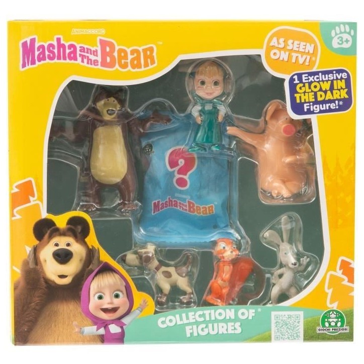 Figurines - MASHA AND THE BEAR - Coffret 7 figurines avec 1 surprise - Taille 5-7 cm - a partir de 3 ans - MHA31 Figurines - MASHA AND THE BEAR - Coffret 7 figurines avec 1 surprise - Taille 5-7 cm - a partir de 3 ans - MHA31