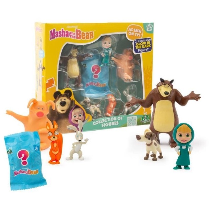 Figurines - MASHA AND THE BEAR - Coffret 7 figurines avec 1 surprise - Taille 5-7 cm - a partir de 3 ans - MHA31 Figurines - MASHA AND THE BEAR - Coffret 7 figurines avec 1 surprise - Taille 5-7 cm - a partir de 3 ans - MHA31