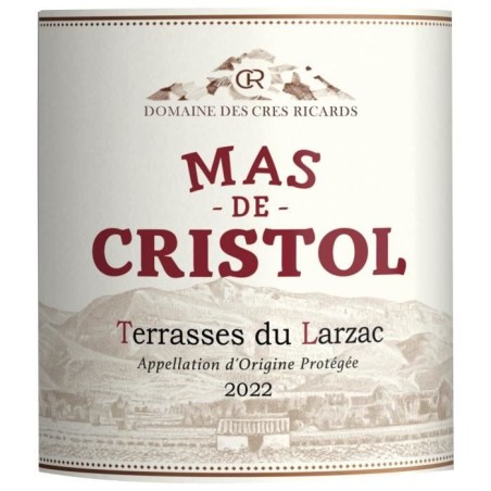 Domaine des Cres Ricards Mas de Cristol 2022 Terrasses du Larzac - Vin de rouge Languedoc
