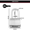 Cadenas Haute Sécurité - MASTER LOCK - M115EURTRILF - A Clé - Acier