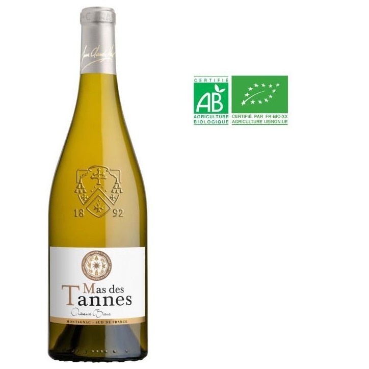 Mas des Tannes Réserve Blanc 2022 Pays d'Oc - Vin de blanc Languedoc - Bio