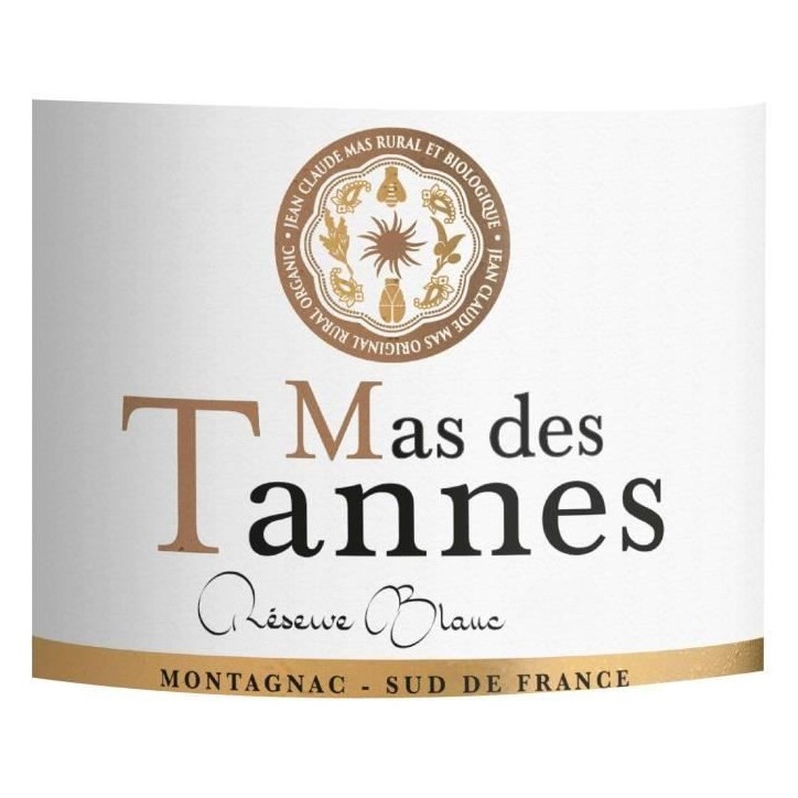 Mas des Tannes Réserve Blanc 2022 Pays d'Oc - Vin de blanc Languedoc - Bio