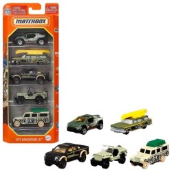 Matchbox - Pack de 5 Véhicules (modele aléatoire) - Petites Voitures