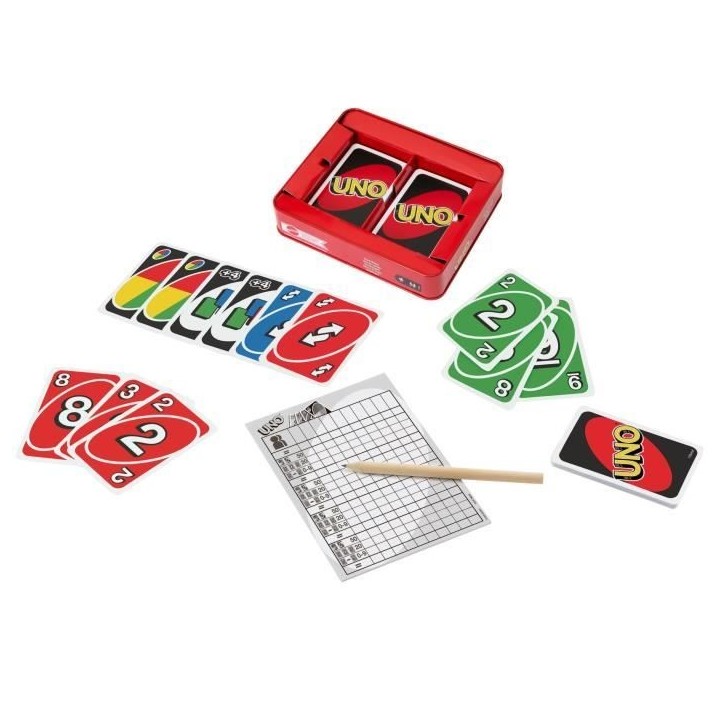 Mattel Games - Uno Deluxe - Jeu de Cartes Famille - 7 ans et + K0888