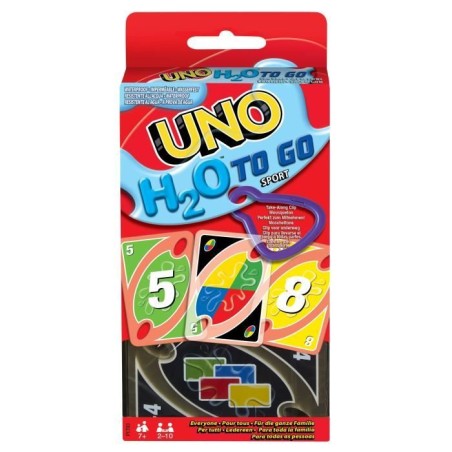 Mattel Games - UNO H20 TO GO - Uno Sport Jeu De Cartes - Jeu De Cartes