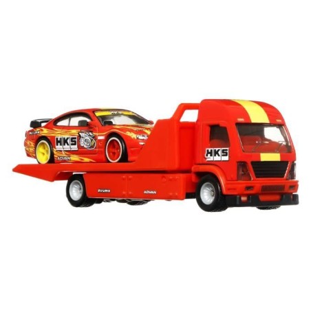 Hot Wheels - Véhicule et Transporteur (modele aléatoire) - Camion / Petite voiture - Des 3 ans FLF56