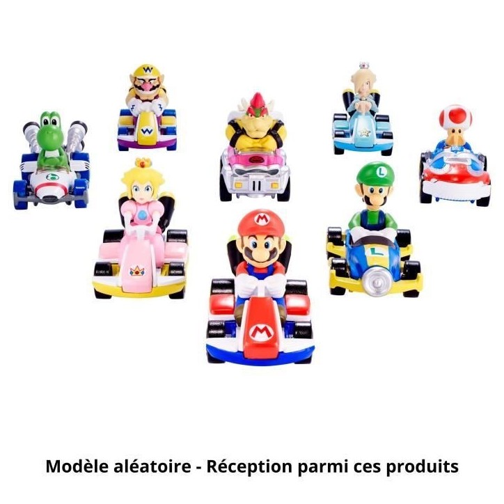 Hot Wheels - Véhicule Mario Kart (modele aléatoire) - Petite Voiture - 3 ans et + GBG25