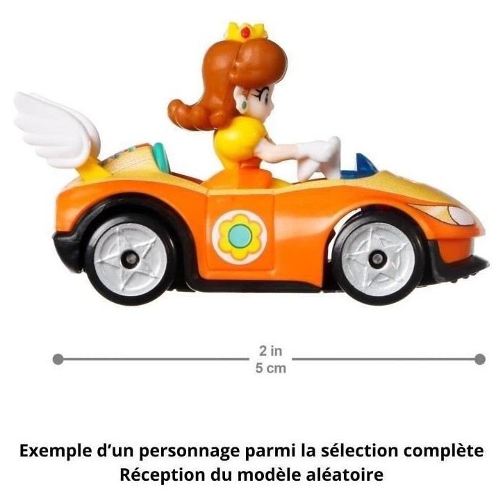 Hot Wheels - Véhicule Mario Kart (modele aléatoire) - Petite Voiture - 3 ans et + GBG25