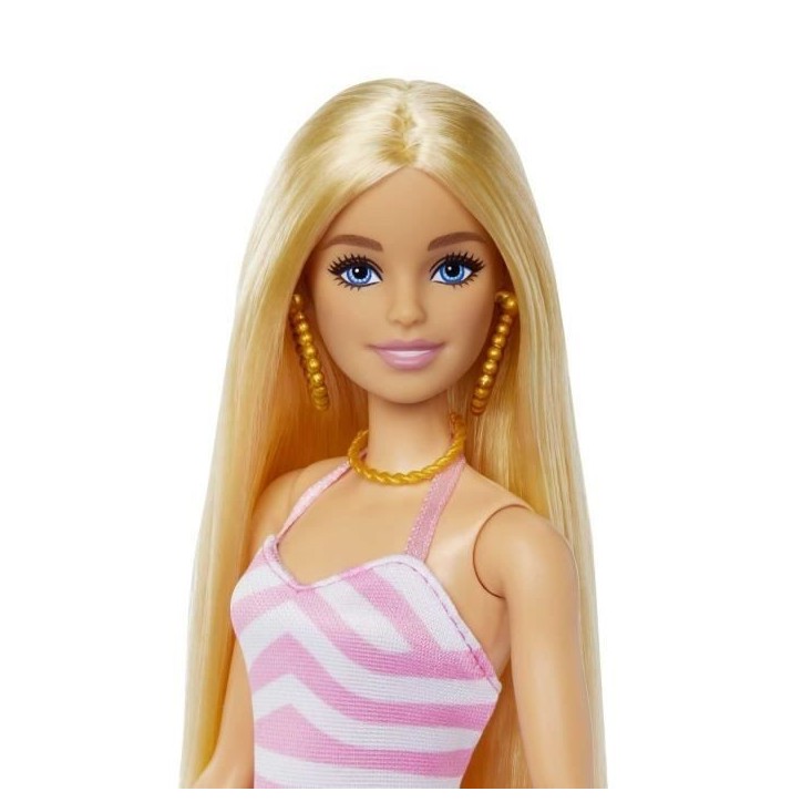 Barbie-Barbie Plage-Poupée blonde en maillot de bain et accessoires HPL73 Barbie-Barbie Plage-Poupée blonde en maillot de bain et accessoires HPL73