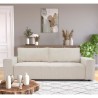 Canapé droit convertible 3 places JOSH - velours côtelé beige - Cof