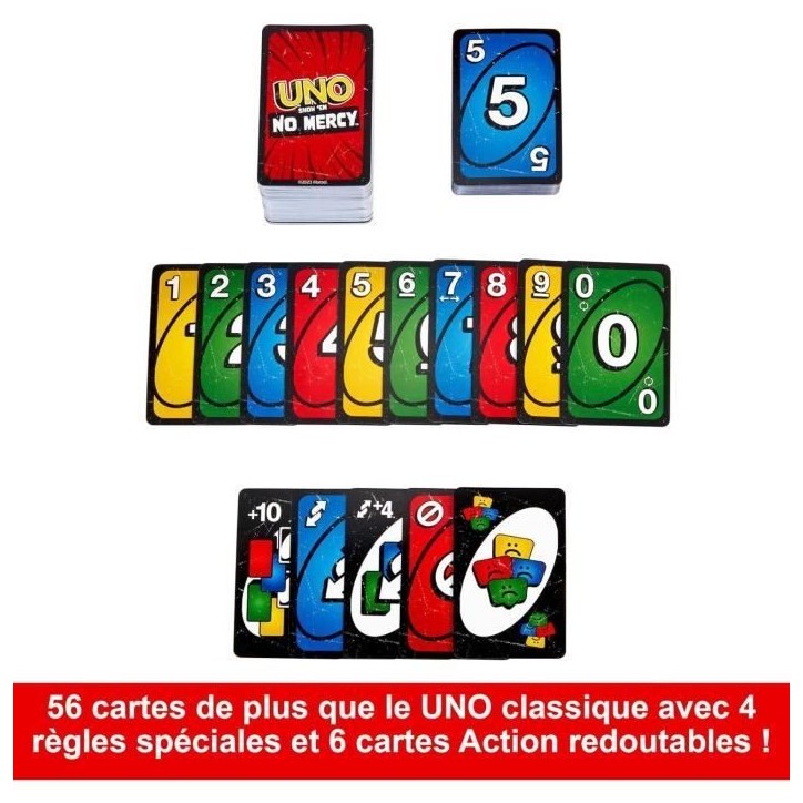 Mattel Games - UNO No Mercy - Jeu de cartes pour toute la famille Mattel Games - UNO No Mercy - Jeu de cartes pour toute la famille