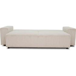 Canapé droit convertible 3 places JOSH - velours côtelé beige - Cof