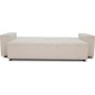 Canapé droit convertible 3 places JOSH - velours côtelé beige - Coffre de rangement - L239xP86xH85cm