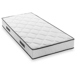 Matelas 90 x 200 cm - Hauteur 19 cm - 380 ressorts ensachés - 7 zones