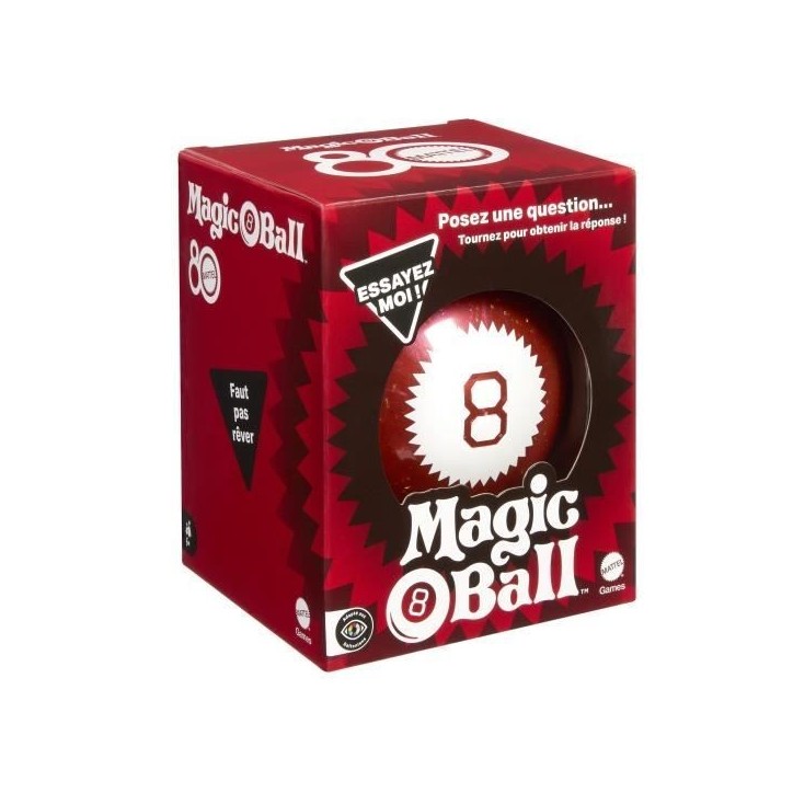 Magic 8 Ball - Boule Magique - Édition 80eme anniversaire de Mattel - Mattel Games - JKT20 Magic 8 Ball - Boule Magique - Édition 80eme anniversaire de Mattel - Mattel Games - JKT20