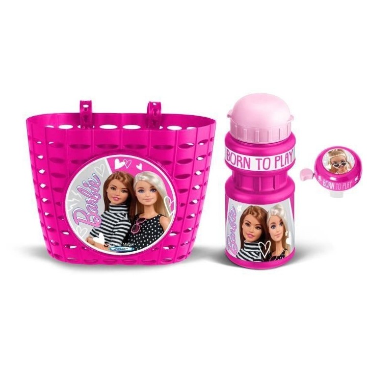 Set ludique comprenant une Corbeille + un bidon + une sonnette - MATTEL - BARBIE