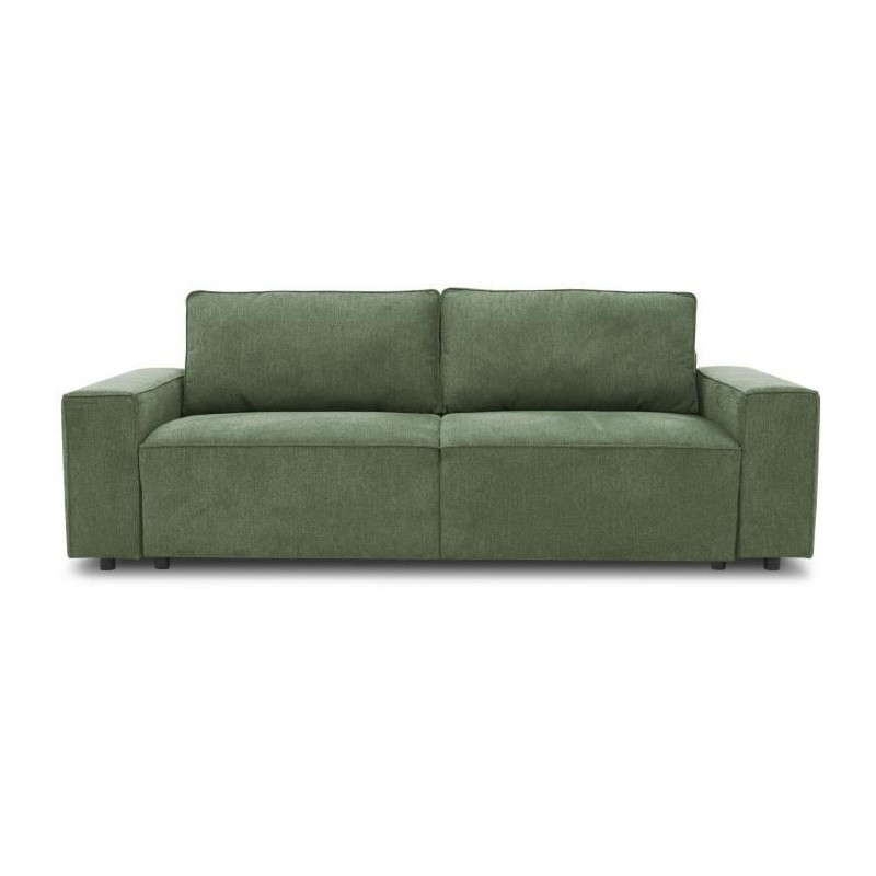 Canapé convertible 3 places JOSH - Tissu Loft Olive - Coffre de range Canapé convertible 3 places JOSH - Tissu Loft Olive - Coffre de range
