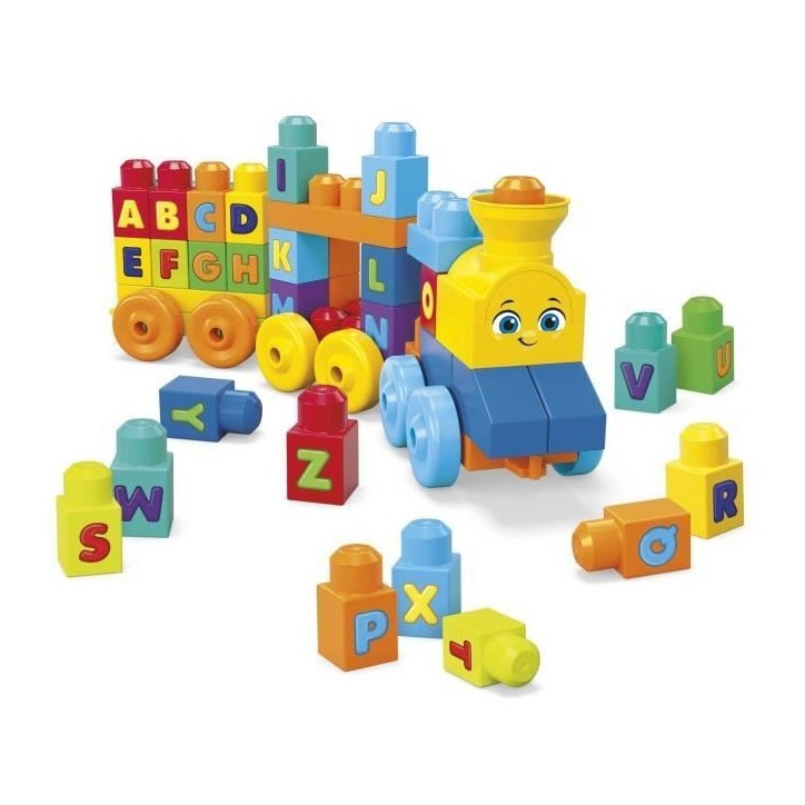 Mega Bloks - Le Train de l'Alphabet - Jouet de construction - 12 mois et + FWK22 Mega Bloks - Le Train de l'Alphabet - Jouet de construction - 12 mois et + FWK22