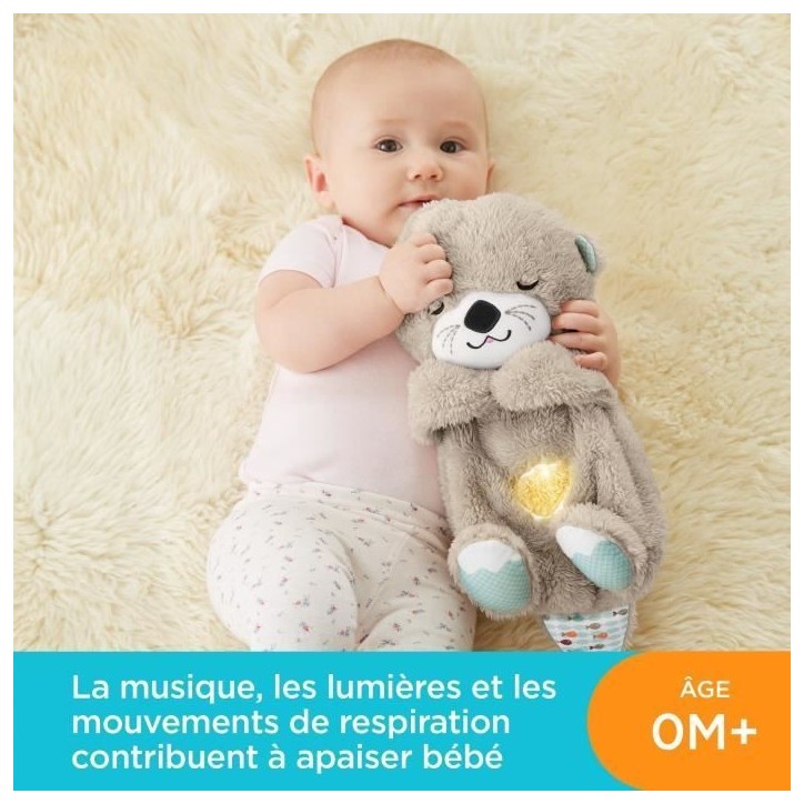 Fisher-Price - Ma Loutre Câlins Bonne Nuit - Peluche Veilleuse Bébé Musicale et Lumineuse - Jouet d'Eveil - Des la naissance Fisher-Price - Ma Loutre Câlins Bonne Nuit - Peluche Veilleuse Bébé Musicale et Lumineuse - Jouet d'Eveil - Des la naissance