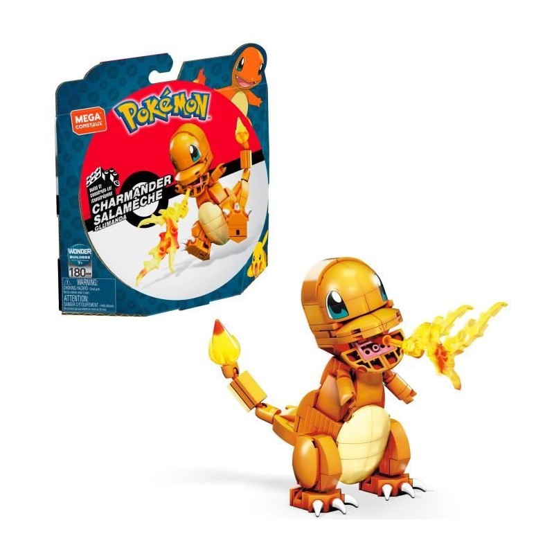 Mega Construx - Pokémon Salameche a Construire - Briques de construct Mega Construx - Pokémon Salameche a Construire - Briques de construct