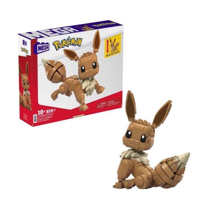 Mega Construx - Pokemon Evoli Géant - Briques de construction - 10 an Mega Construx - Pokemon Evoli Géant - Briques de construction - 10 an