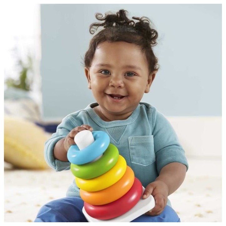 Fisher-Price - Pyramide arc-en-ciel - Jouet d'éveil 1er âge - Des 6 mois GRF09 Fisher-Price - Pyramide arc-en-ciel - Jouet d'éveil 1er âge - Des 6 mois GRF09
