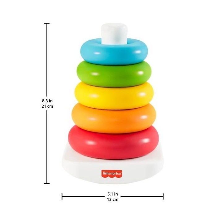 Fisher-Price - Pyramide arc-en-ciel - Jouet d'éveil 1er âge - Des 6 mois GRF09 Fisher-Price - Pyramide arc-en-ciel - Jouet d'éveil 1er âge - Des 6 mois GRF09