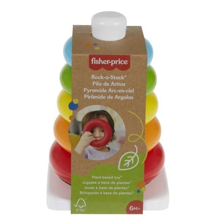 Fisher-Price - Pyramide arc-en-ciel - Jouet d'éveil 1er âge - Des 6 mois GRF09 Fisher-Price - Pyramide arc-en-ciel - Jouet d'éveil 1er âge - Des 6 mois GRF09