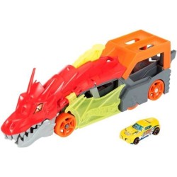 Hot Wheels City - Transporteur Dragon Lanceur 2-en-1 - Camion / Petite