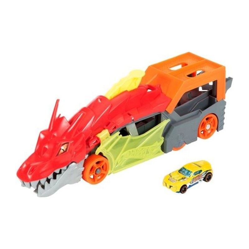 Hot Wheels City - Transporteur Dragon Lanceur 2-en-1 - Camion / Petite Hot Wheels City - Transporteur Dragon Lanceur 2-en-1 - Camion / Petite