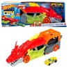 Hot Wheels City - Transporteur Dragon Lanceur 2-en-1 - Camion / Petite
