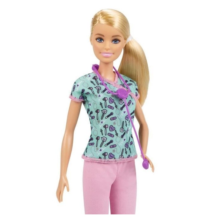 Barbie - Barbie infirmiere - Poupée Mannequin - Des 3 ans GTW39