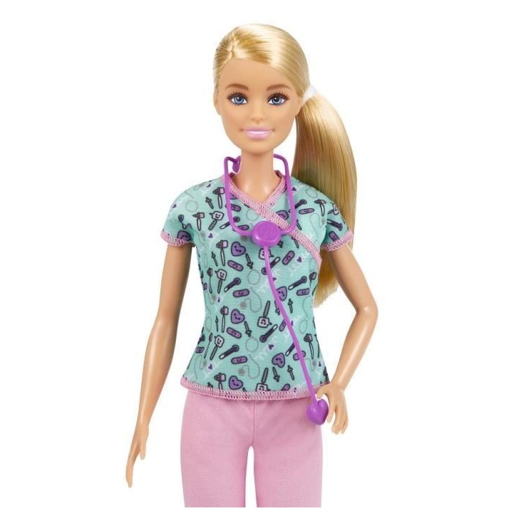 Barbie - Barbie infirmiere - Poupée Mannequin - Des 3 ans GTW39