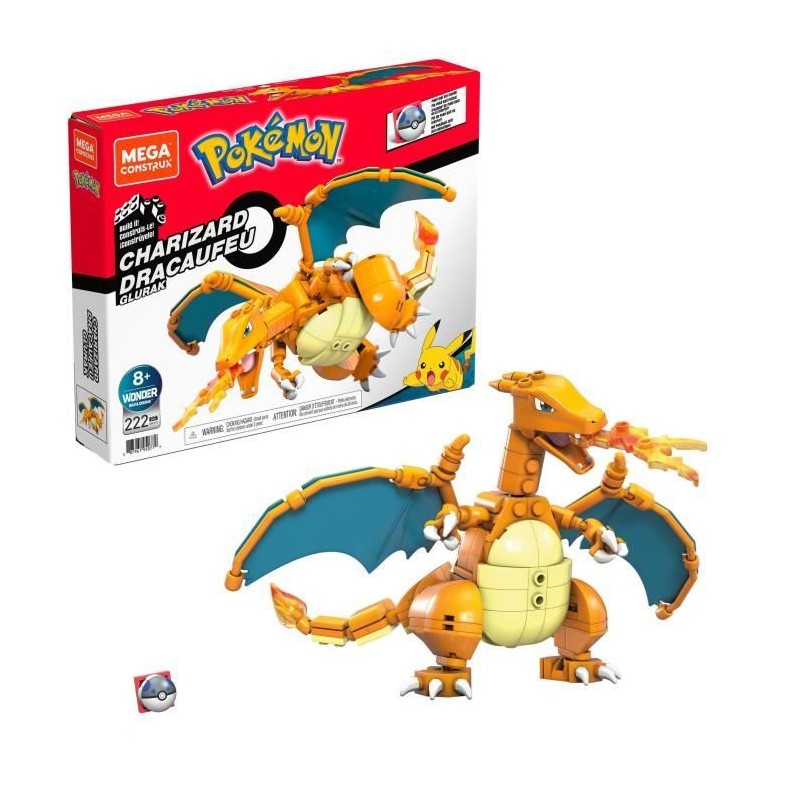 Mega Construx - Pokemon Dacaufeu a construire - Briques de constructio Mega Construx - Pokemon Dacaufeu a construire - Briques de constructio