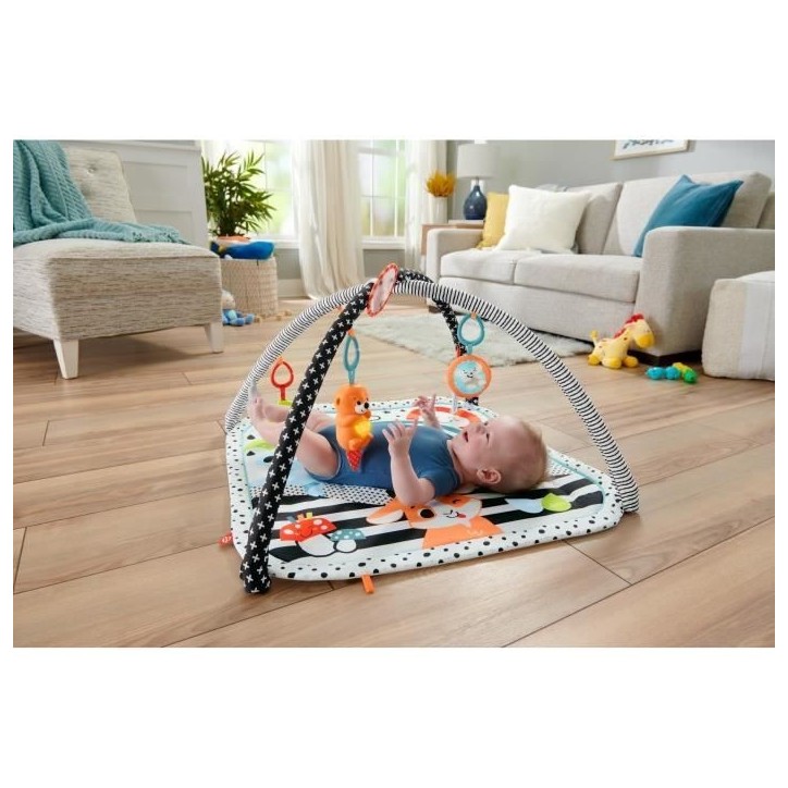 Fisher-Price - Mon Tapis d'activités 3 en 1 sensoriel - Tapis Bébé - Des la naissance HBP41