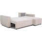 Canapé d'angle convertible réversible 3-4 places PHARELL - Velours côtelé beige - Coffre de rangement - L 230x P 155 x H 95