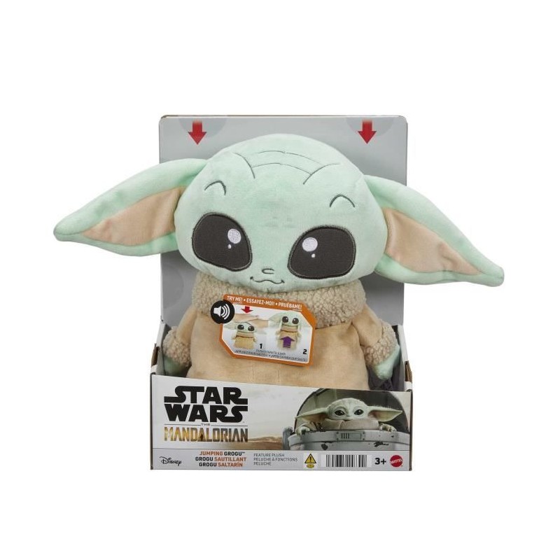Star Wars-Peluche Grogu sautillant-Actions et effets sonores HPG48