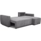 Canapé d'angle convertible réversible 3-4 places PHARELL - velours côtelé Anthracite - Coffre de rangement - L224 x P155 x H Canapé d'angle convertible réversible 3-4 places PHARELL - velours côtelé Anthracite - Coffre de rangement - L224 x P155 x H