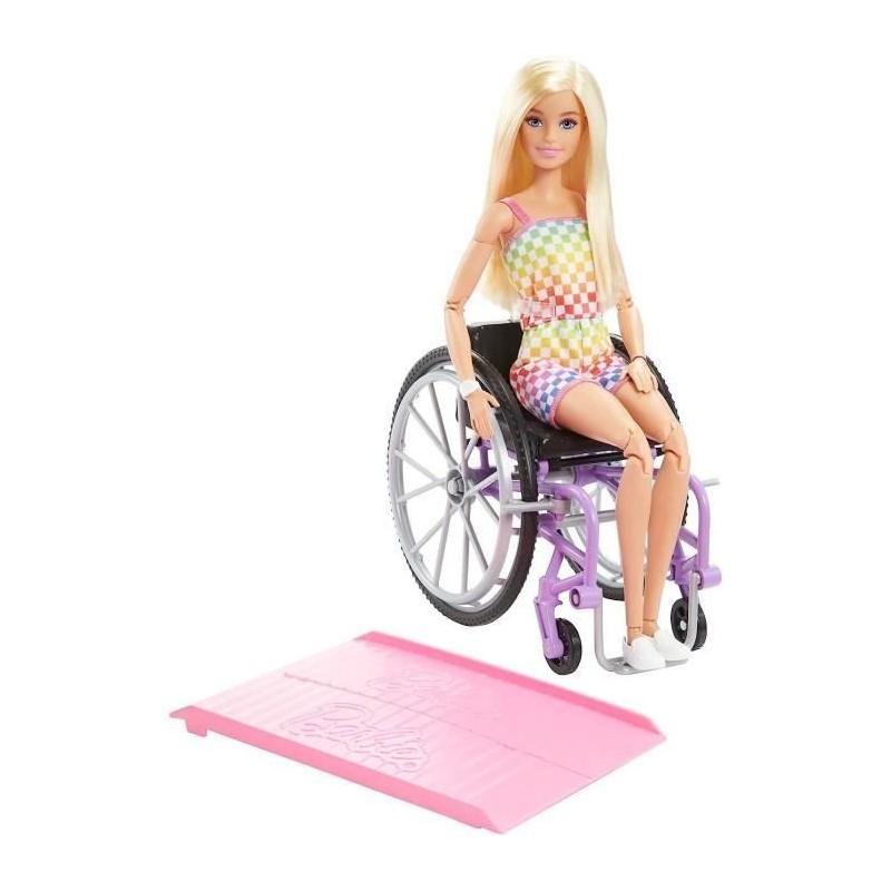 Barbie-Poupée avec fauteuil roulant-Barbie Fashionistas HJT13 Barbie-Poupée avec fauteuil roulant-Barbie Fashionistas HJT13