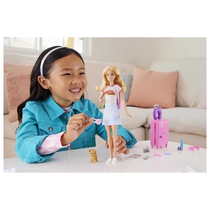 Barbie-Barbie en Voyage-Coffret avec chiot et accessoires HJY18 Barbie-Barbie en Voyage-Coffret avec chiot et accessoires HJY18
