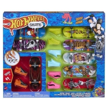 Hot Wheels-Skate-Fingerskate Tony Hawk-Pack fingerboards et chaussure