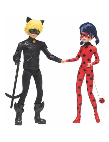 Pack de 2 Poupées mannequin 26 cm Miraculous Ladybug - Revivez les aventures de Ladybug et Chat Noir