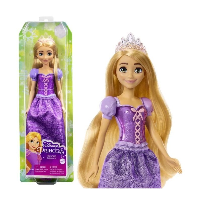 Raiponce Poupée 29 cm, Mattel Poupée Disney Princesses habillage et Raiponce Poupée 29 cm, Mattel Poupée Disney Princesses habillage et