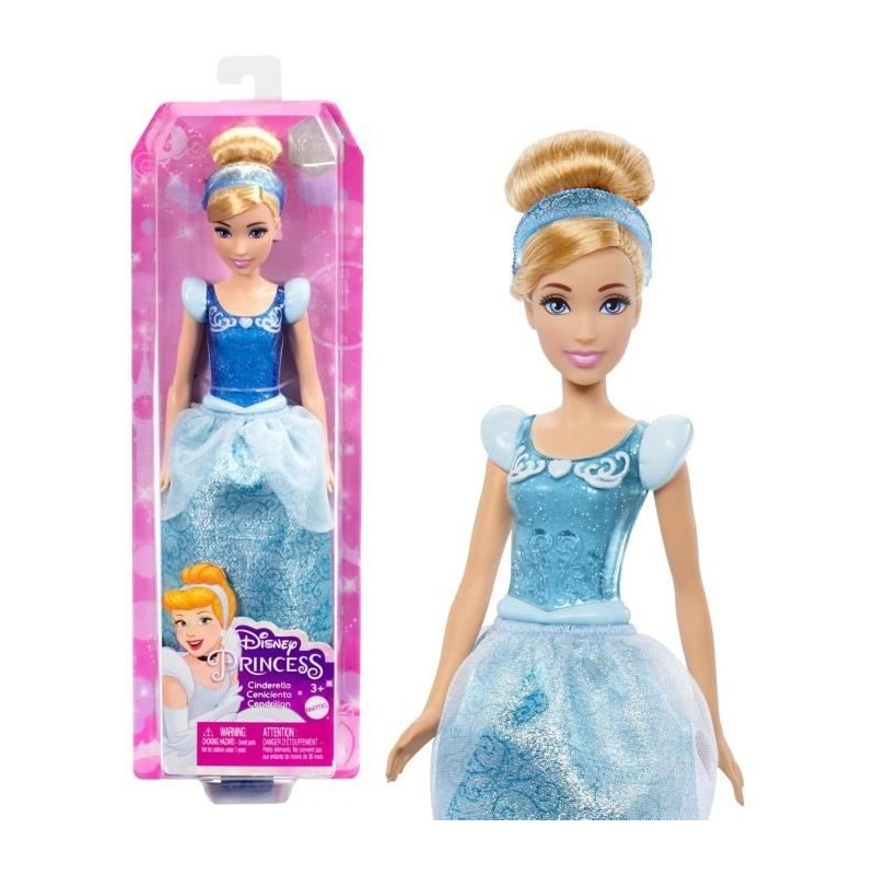 Cendrillon Poupée 29 cm, Mattel Poupée Disney Princesses habillage e Cendrillon Poupée 29 cm, Mattel Poupée Disney Princesses habillage e