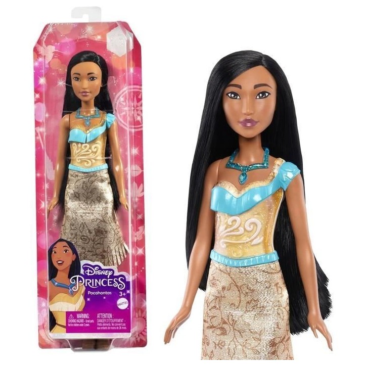 Pocahontas Poupée 29 cm, Mattel Poupée Disney Princesses habillage et accessoires HLW07 Pocahontas Poupée 29 cm, Mattel Poupée Disney Princesses habillage et accessoires HLW07