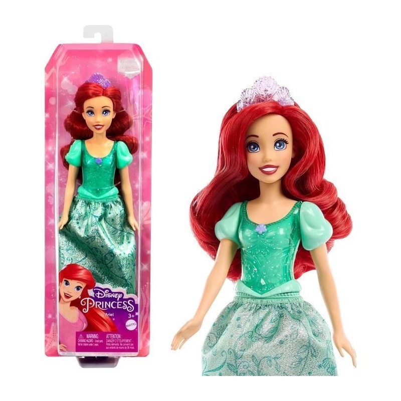 Ariel Poupée 29 cm, Mattel Poupée Disney Princesses habillage et acc Ariel Poupée 29 cm, Mattel Poupée Disney Princesses habillage et acc